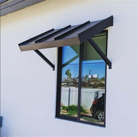 sheet metal awning|residential metal window awnings.